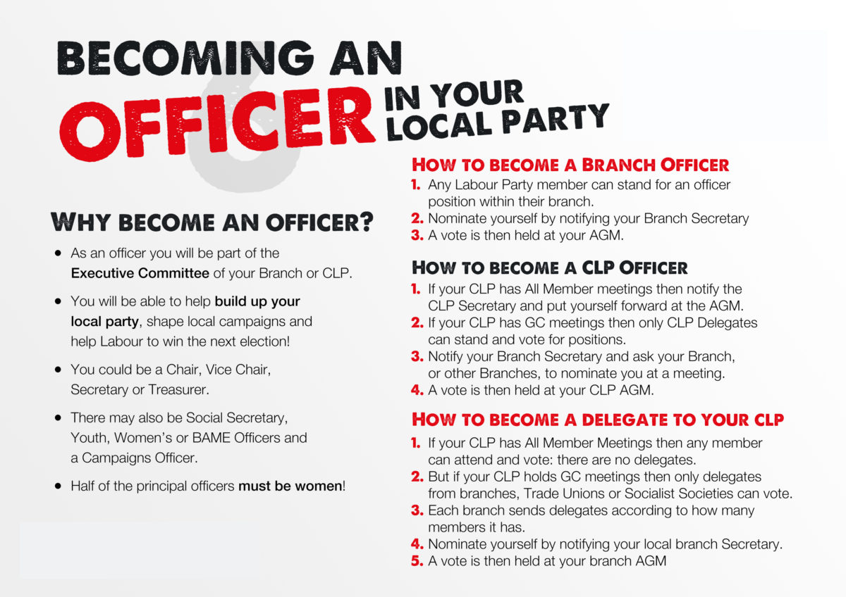 Become an officer in your local party